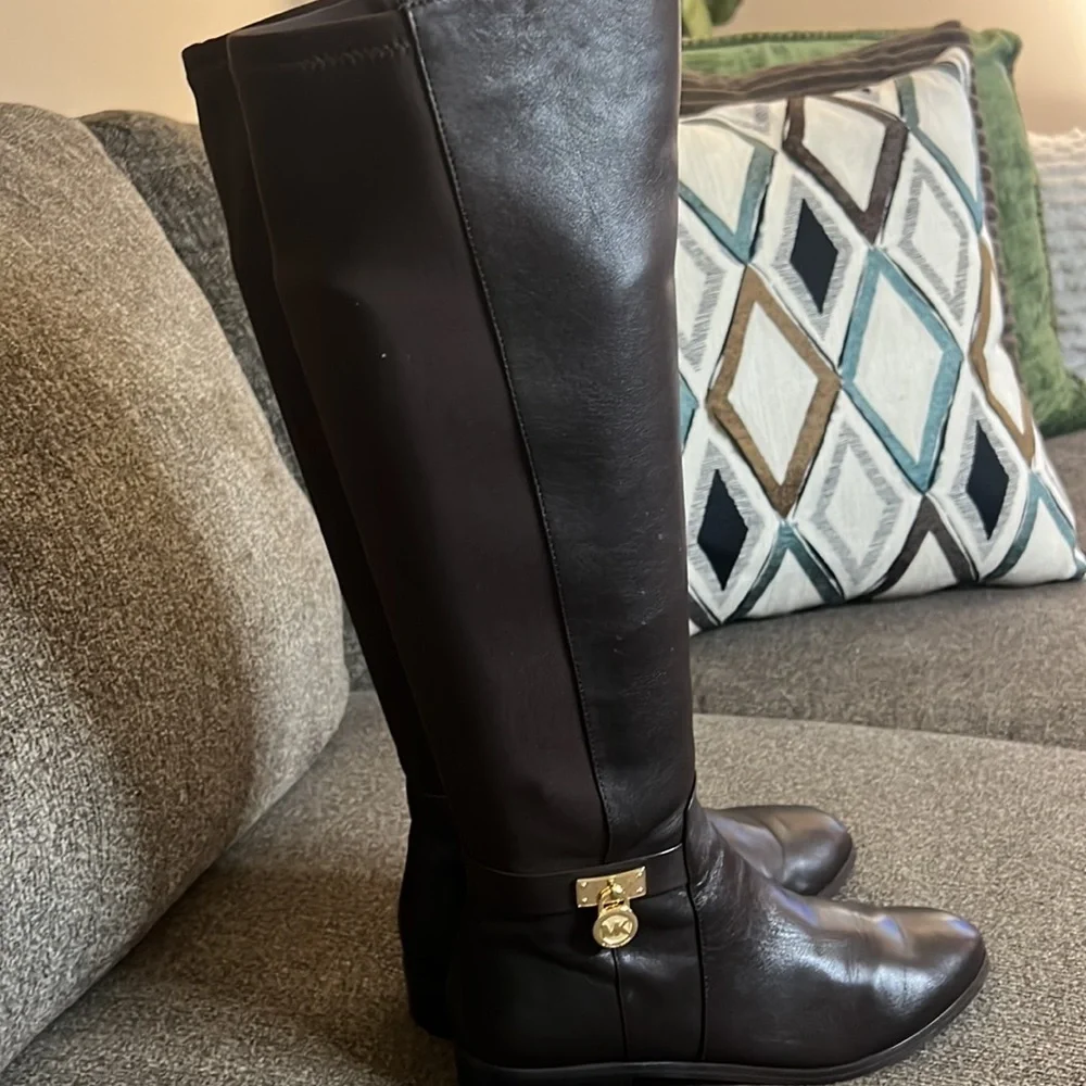 MICHAEL Michael Kors Hamilton Tall Riding Boots -‎ Dark Chocolate Size 5.5